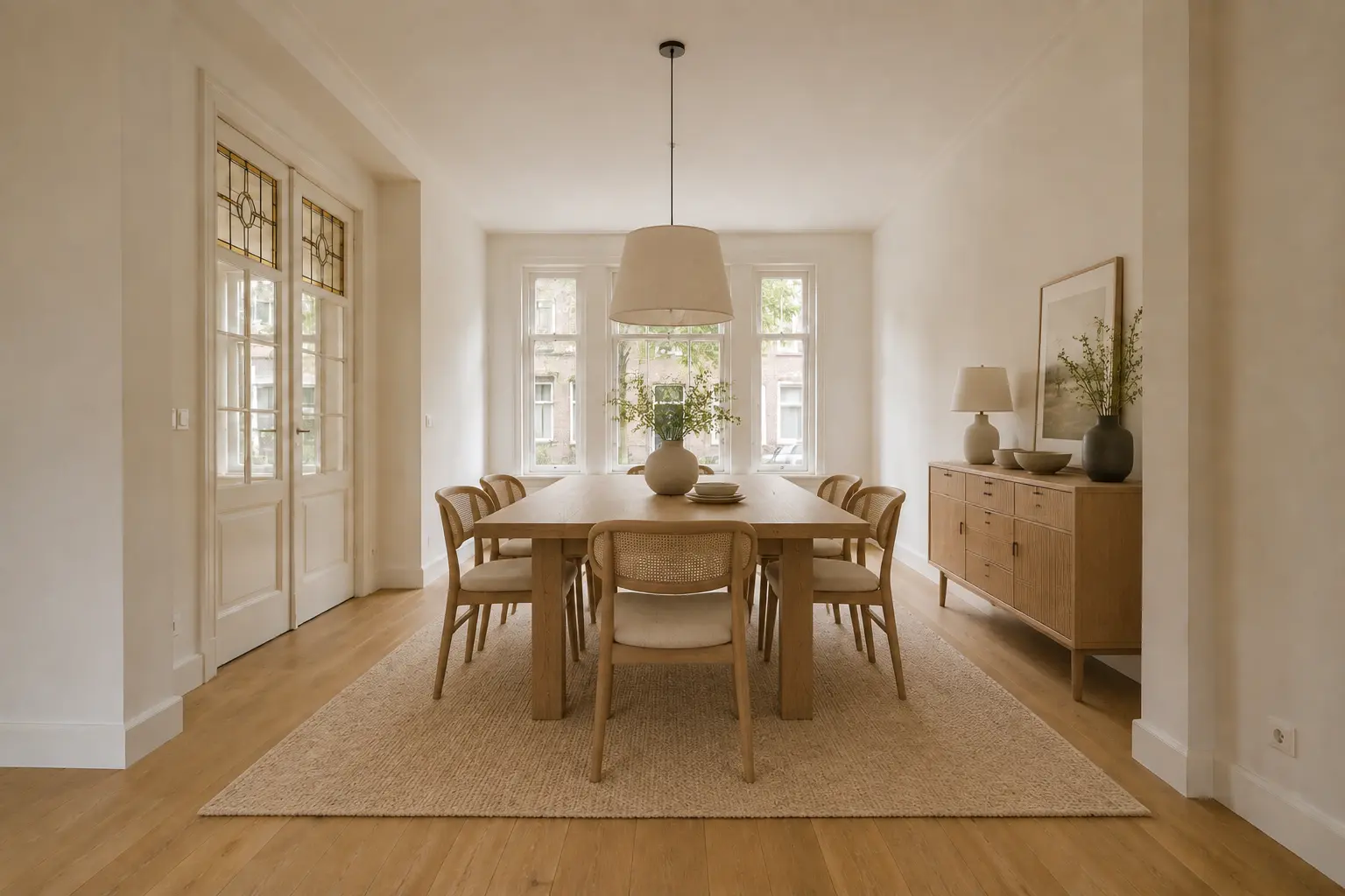 Eetkamer als artist impression in Modern Country-stijl